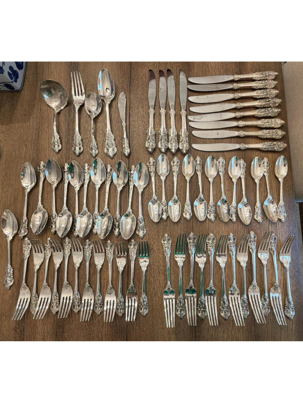 Vintage Baroque By Godinger Silver Plated 65 Piece Flatware Set Service For 12